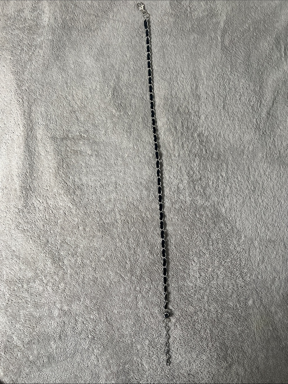 GAP Black Chain-Trim Leather Belt